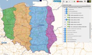 Strefy układu 2000 Geoportal