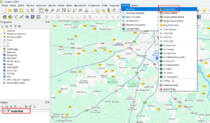Warstwa z Google Maps w QGIS