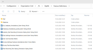 OpenRoads Designer - biblioteki dgnlib